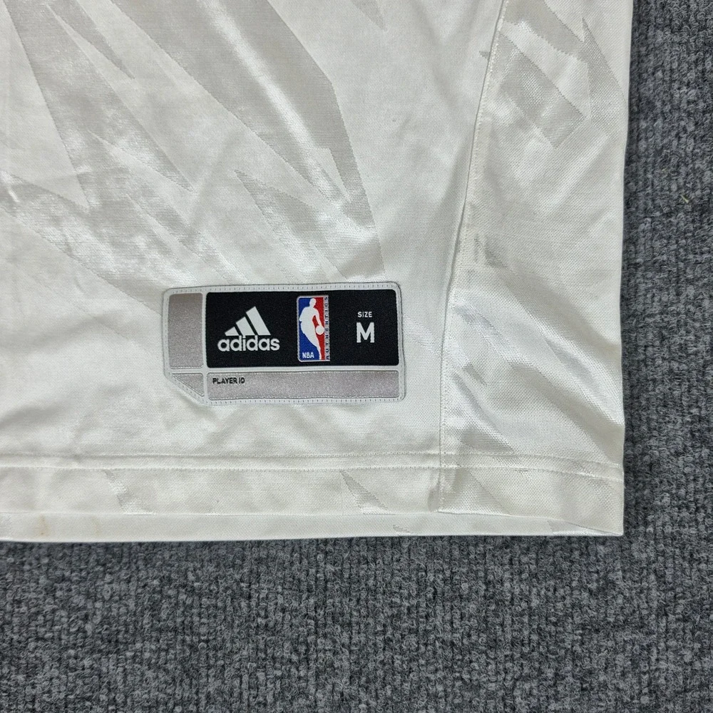 2014 NBA Finals Adidas Tim Duncan San Antonio Spurs Jersey Shirt White Mens M